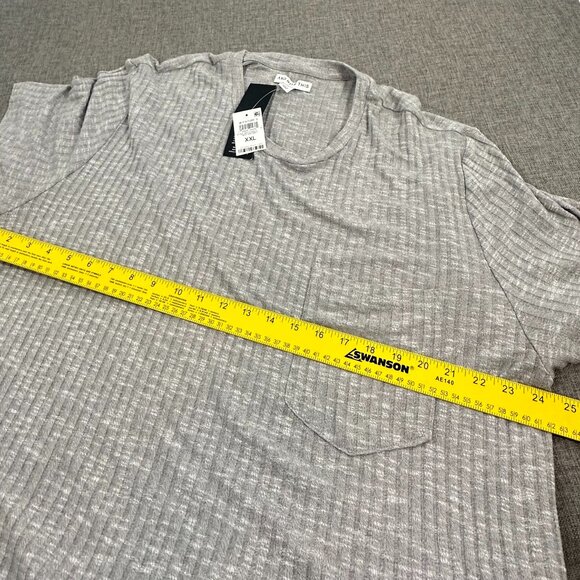 NEW! AND NOW THIS Mens Long Length Short Sleeve Shirt XXL Heather Grey Soft - Picture 8 of 10